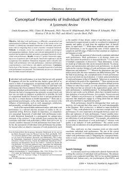 Conceptual Frameworks of Individual Work