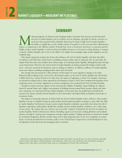 October 2015 GFSR Chapter 2: Market Liquidity&mdash;Resilient or