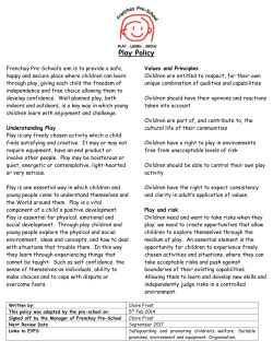 It is our intention to make our pre-school genuinely accessible to