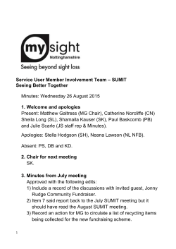 Click here to SUMIT Minutes August 2015