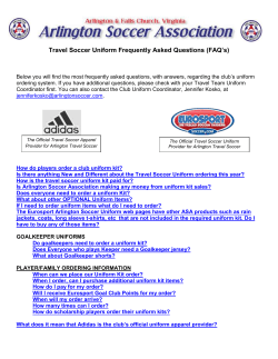 2011-2013 Travel Soccer uniform FAQ &ndash; updated March 2012