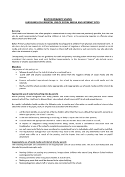 Model social network policy