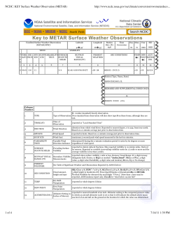 NCDC: KEY Surface Weather Observation (METAR)