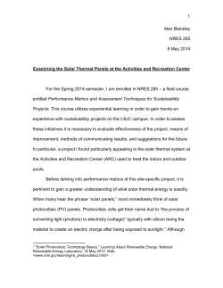 Solar Thermal at ARC