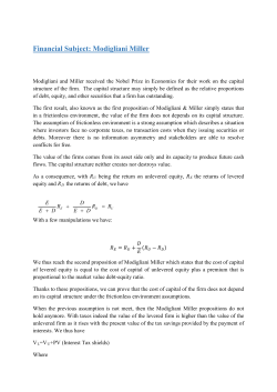 Modigliani Miller