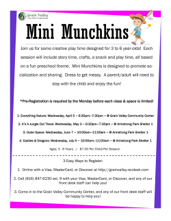 Join us for some creative play time designed for 3 to 6 year