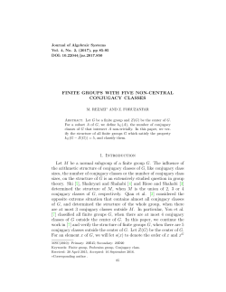 FINITE GROUPS WITH FIVE NON