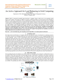 An Active Approach for Load Balancing in Grid