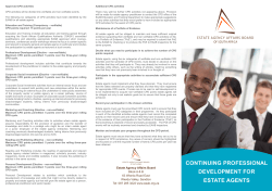 continuing professional development for estate agents