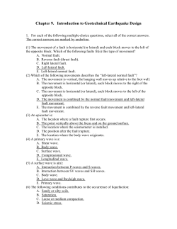 Chapter 9. Introduction to Geotechnical Earthquake Design