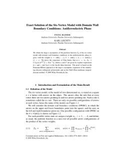 Exact Solution of the Six?Vertex Model with Domain Wall Boundary
