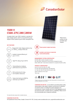 1500 V - Canadian Solar