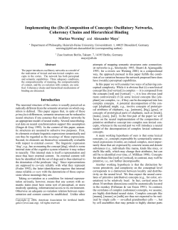 Composition of Concepts: Oscillatory Networks, Coherency Chains