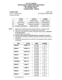 DAY DATE TIME TEAMS - City of Carson, California