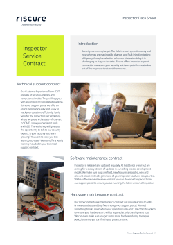 Inspector Service Contract