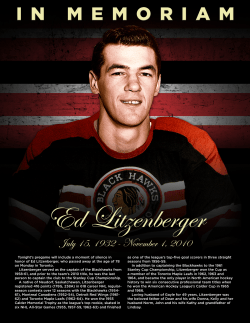 Tonight`s pregame will include a moment of silence in honor of Ed