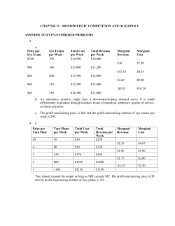 chapter 11 - monopolistic competition and oligopoly