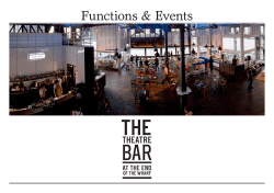 The Theatre Bar at the End of the Wharf Events Kit