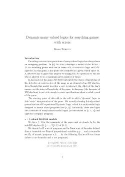 Dynamic many-valued logics for searching games with errors