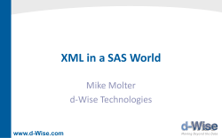 SAS and XML