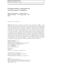 motion components for one-shot gesture recognition