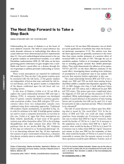 The Next Step Forward Is to Take a Step Back - Diabetes