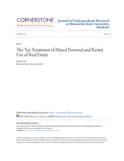 The Tax Treatment of Mixed Personal and Rental Use