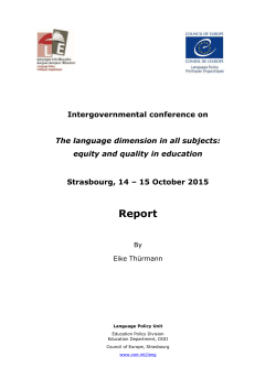 Intergovernmental conference on The language