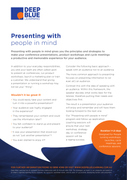 Presenting with people in mind