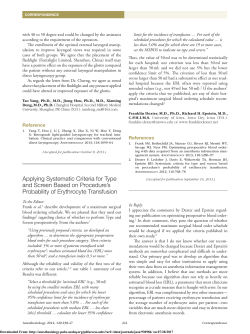Applying Systematic Criteria for Type and Screen