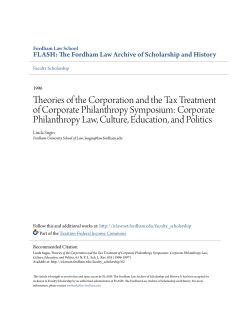 Theories of the Corporation and the Tax Treatment of Corporate