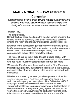 F/W 2015/2016 Campaign photographed by the great Bruce Weber