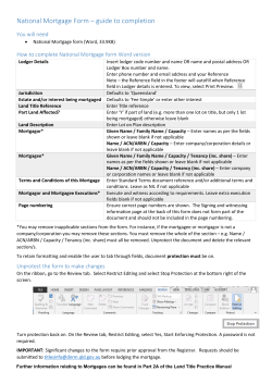 National Mortgage Form Guide to Completion