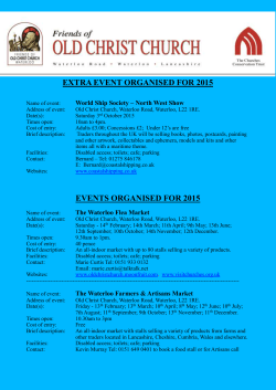 EXTRA EVENT ORGANISED FOR 2015 Name of event: World Ship