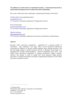 The influence of social norms on community learning