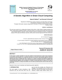 A Genetic Algorithm in Green Cloud Computing
