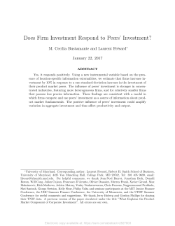 Does Firm Investment Respond to Peers` Investment?