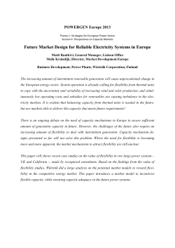 Future Market Design for Reliable Electricity Systems in
