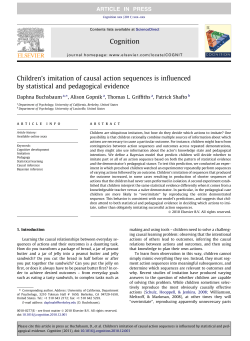 ChildrenБ€™s imitation of causal action sequences is influenced by