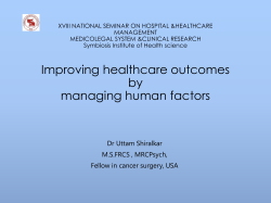 Human factors - Symbiosis Centre of Health Care