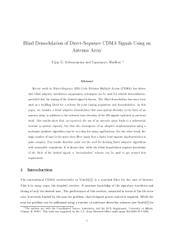 Blind demodulation of DS-CDMA signals using an antenna