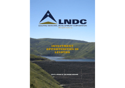 BROUCHURE Investment Opportunities in Lesotho