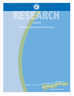 Best-Value Based on Performance