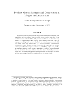 Product Market Synergies and Competition in Mergers and