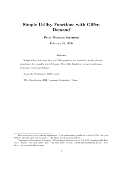 Simple Utility Functions with Giffen Demand&lowast;