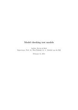 Model checking test models - Department of Computer Science