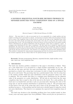 a bayesian sequential batch-size decision problem to minimize