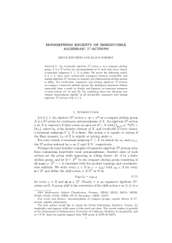 ISOMORPHISM RIGIDITY OF IRREDUCIBLE ALGEBRAIC Zd