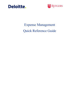 Expense Management FAQ - University Procurement Services