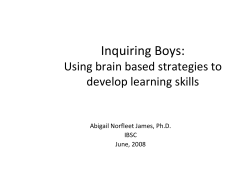 Inquiring Boys: Using brain based strategies to develop learning skills